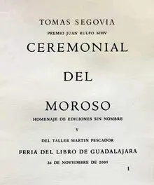 Ceremonial del Moroso, el